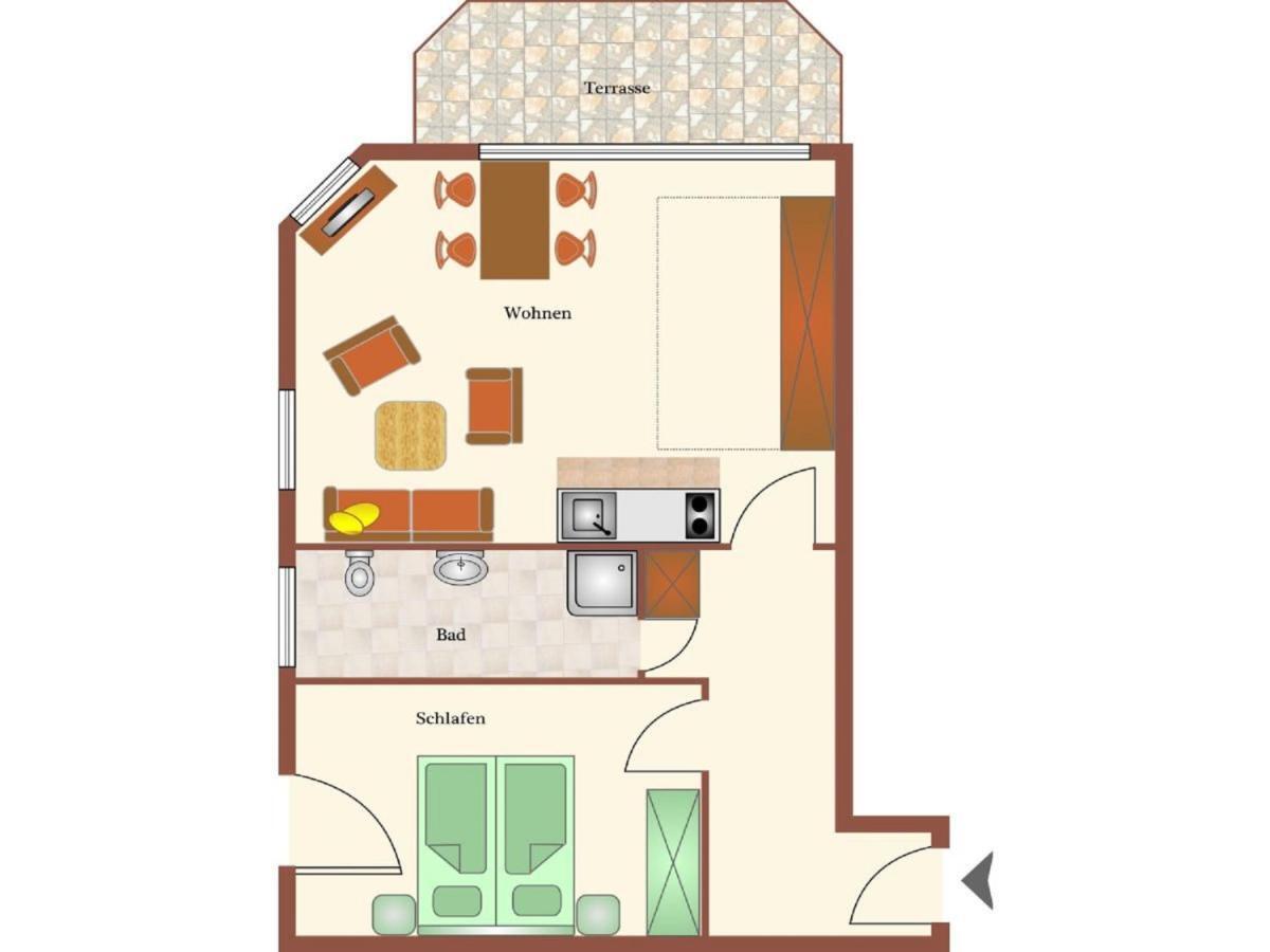 Apartamento Haus Dünenglück, Whg. 14 Cuxhaven Exterior foto
